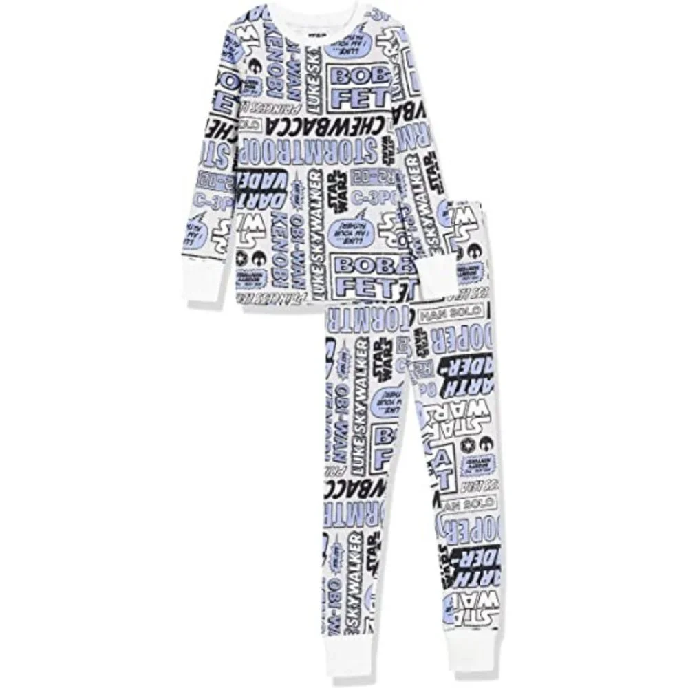 Little Boys Star Wars‎ Pajamas Set Blue & White 2T NWT
